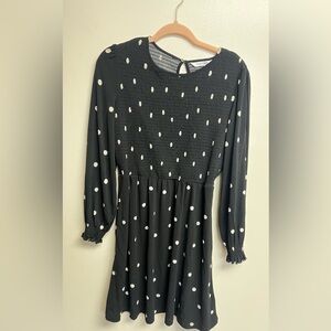 POPSUGAR Black Dress with White Polka Dots
